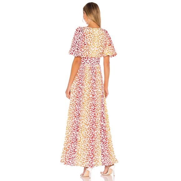 NWT ROCOCO SAND AVANA LEOPARD MAXI PLEATED DRESS - Picture 6 of 16